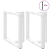 Nogi do stołu jadalnego, 2 pcs., białe, 70x35x(72-73) cm, stal