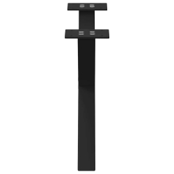 Nogi do stolika kawowego, 2 szt., czarne, 60x(30-31) cm, stal