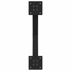 Nogi do stolika kawowego, 2 szt., czarne, 60x(30-31) cm, stal