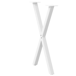 Nogi do stołu jadalnego, 2 szt., białe, 60x(72-73) cm, stal