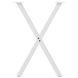 Nogi do stołu jadalnego, 2 szt., białe, 60x(72-73) cm, stal