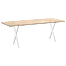 Nogi do stołu jadalnego, 2 szt., białe, 60x(72-73) cm, stal