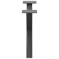 Nogi do stolika kawowego, 2 szt., antracyt, 60x(30-31) cm, stal