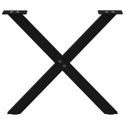 Nogi do stolika kawowego, 2 szt., czarne, 38x(42-43) cm, stal