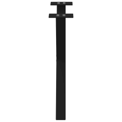 Nogi do stolika kawowego, 2 szt., czarne, 38x(42-43) cm, stal