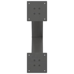 Nogi do stolika kawowego, 2 szt., antracyt, 50x(42-43) cm, stal