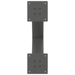 Nogi do stołu jadalnego, 2 szt., antracyt, 50x(72-73) cm, stal