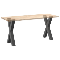 Nogi do stołu jadalnego, 2 szt., antracyt, 50x(72-73) cm, stal