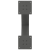 Nogi do stołu jadalnego, 2 szt., antracyt, 50x(72-73) cm, stal