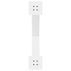 Nogi do stołu jadalnego, 3 pcs., białe, 80x(72-73) cm, stal