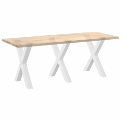 Nogi do stołu jadalnego, 3 pcs., białe, 80x(72-73) cm, stal