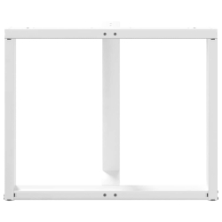 Nogi do stołu jadalnego, 2 pcs., białe, 90x35x(72-73) cm, stal