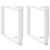 Nogi do stołu jadalnego, 2 pcs., białe, 90x35x(72-73) cm, stal