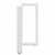 Nogi do stołu jadalnego, 2 pcs., białe, 90x35x(72-73) cm, stal