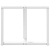 Nogi do stołu jadalnego, 2 pcs., białe, 90x35x(72-73) cm, stal