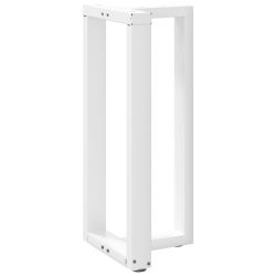 Nogi do stołu barowego, 2 szt., białe, 40x35x(90-91) cm, stal