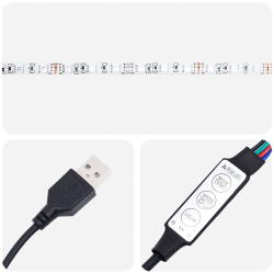 Wiszące szafki nocne z LED, 2 szt., czarna dąb