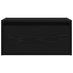 Wiszące szafki nocne z LED, 2 szt., czarna dąb