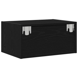 Wiszące szafki nocne z LED, 2 szt., czarna dąb