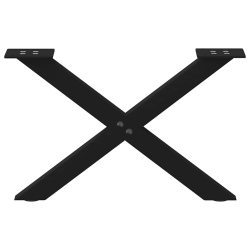 Nogi do stolika kawowego, 2 szt., czarne, 50x(30-31) cm, stal