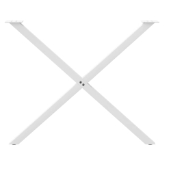 Nogi do stołu jadalnego, 2 szt., białe, 90x(72-73) cm, stal