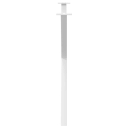 Nogi do stołu jadalnego, 2 szt., białe, 90x(72-73) cm, stal