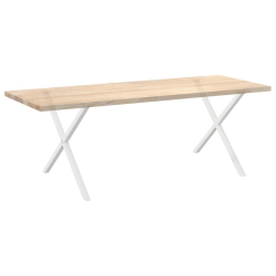 Nogi do stołu jadalnego, 2 szt., białe, 90x(72-73) cm, stal