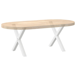 Nogi do stolika kawowego, 2 szt., białe, 50x(42-43) cm, stal