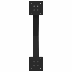 Nogi do stołu jadalnego, 2 szt., czarne, 60x(72-73) cm, stal