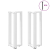 Nogi do stołu konsolowego, 2 pcs., białe, 38x25x(72-73) cm
