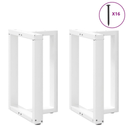 Nogi do stołu jadalnego, 2 pcs., białe, 60x35x(72-73) cm, stal