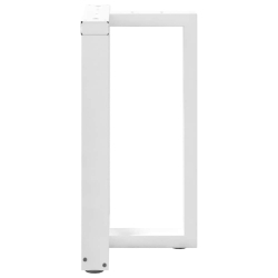 Nogi do stołu jadalnego, 2 pcs., białe, 60x35x(72-73) cm, stal