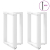 Nogi do stołu jadalnego, 2 pcs., białe, 60x35x(72-73) cm, stal