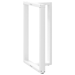 Nogi do stołu barowego, 2 szt., białe, 60x35x(100-101) cm, stal