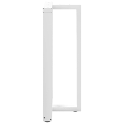 Nogi do stołu barowego, 2 szt., białe, 60x35x(100-101) cm, stal