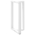 Nogi do stołu barowego, 2 szt., białe, 60x35x(100-101) cm, stal