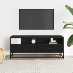 Szafka pod TV, czarna, 100x34,5x40 cm