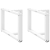 Nogi do stolika kawowego, 2 pcs., białe, 70x25x(42-43) cm, stal