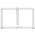 Nogi do stolika kawowego, 2 pcs., białe, 70x25x(42-43) cm, stal