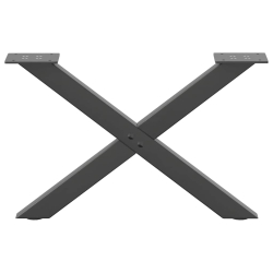 Nogi do stolika kawowego, 2 szt., antracyt, 50x(30-31) cm, stal