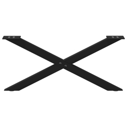 Nogi do stolika kawowego, 2 szt., czarne, 70x(30-31) cm, stal