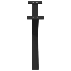 Nogi do stolika kawowego, 2 szt., czarne, 70x(30-31) cm, stal