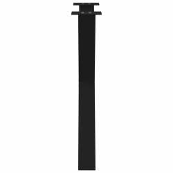 Nogi do stołu jadalnego, 2 szt., czarne, 70x(72-73) cm, stal