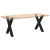 Nogi do stołu jadalnego, 2 szt., czarne, 70x(72-73) cm, stal
