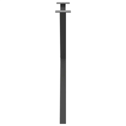 Nogi do stołu jadalnego, 2 szt., antracyt, 80x(72-73) cm, stal