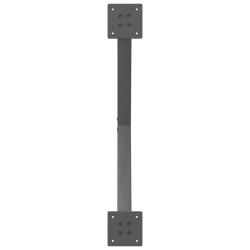 Nogi do stołu jadalnego, 2 szt., antracyt, 80x(72-73) cm, stal