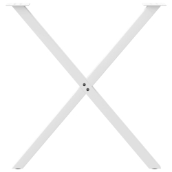Nogi do stołu jadalnego, 2 szt., białe, 70x(72-73) cm, stal