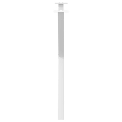 Nogi do stołu jadalnego, 2 szt., białe, 70x(72-73) cm, stal