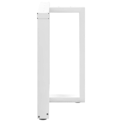 Nogi do stołu jadalnego, 2 pcs., białe, 80x35x(72-73) cm, stal