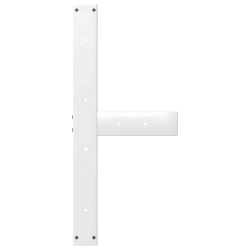 Nogi do stołu jadalnego, 2 pcs., białe, 80x35x(72-73) cm, stal